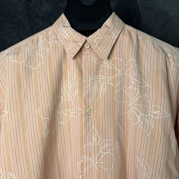 Tommy Bahama Orange Casual Button Down Shirt L - Picture 6 of 10